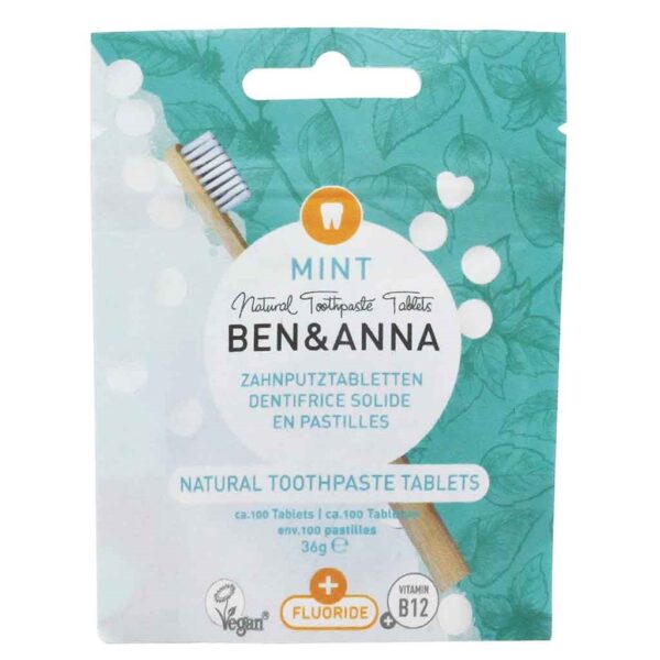 Ben & Anna Toothtablets Mint+Fluoride 36 g