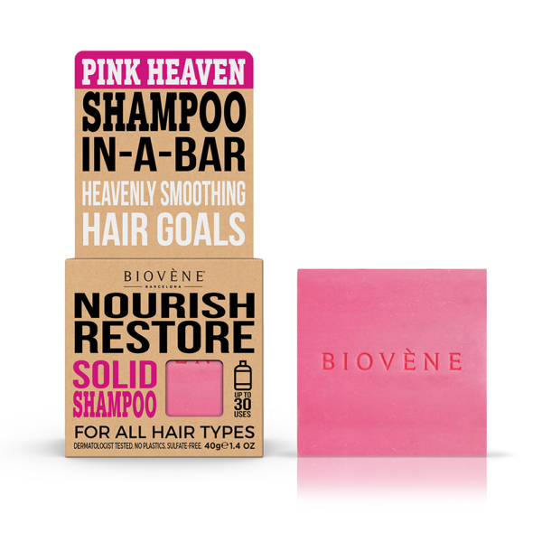 Biovène Nourish Restore Pink Heaven Solid Shampoo Bar