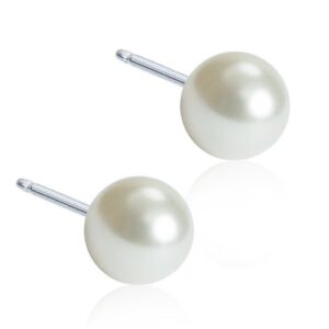 Blomdahl Natural Titanium Natrural Titanium Pearl 5mm White 5 mm