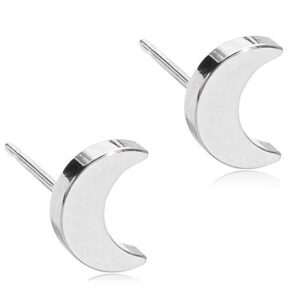 Blomdahl Earrings Titan Moon 8mm