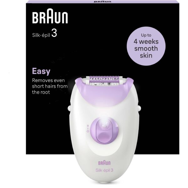 Braun Silk-épil 3 Corded Epilator For Hair Removal Weeks Of Smooth Ski