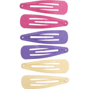 Dazzling Barrette Glitter Pink/Purple/Yellow 6-Pack