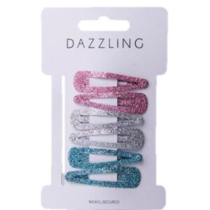 Dazzling Hår 6-pack glitter hårspännen