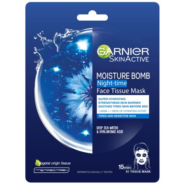 Garnier SkinActive Moisture Bomb Night-Time Face Tissue Mask