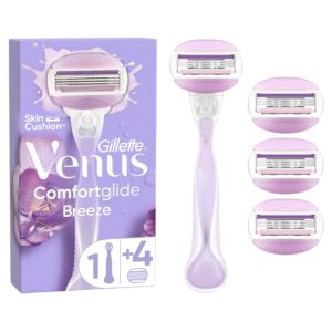 Gillette Venus Comfortglide Breeze razor 4 razor blade refills