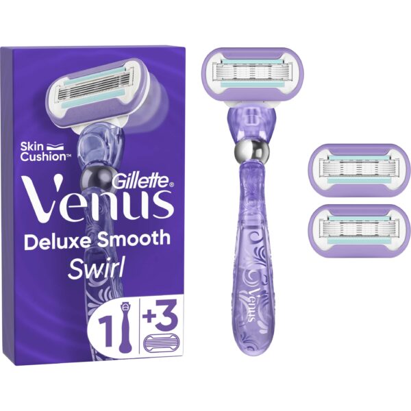 Gillette Venus Deluxe Smooth Swirl Razor 3 Blades