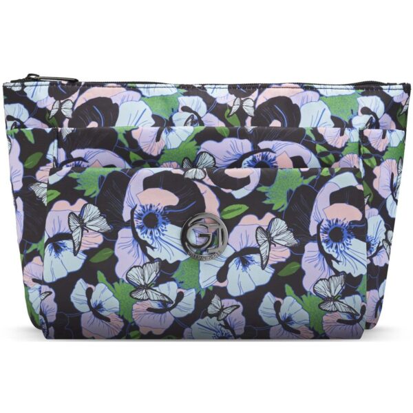 Gillian Jones 3 Compartment Cosmetic Bag