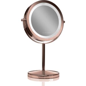 Gillian Jones Table Mirror With Led Light & x10 Magnification Copper