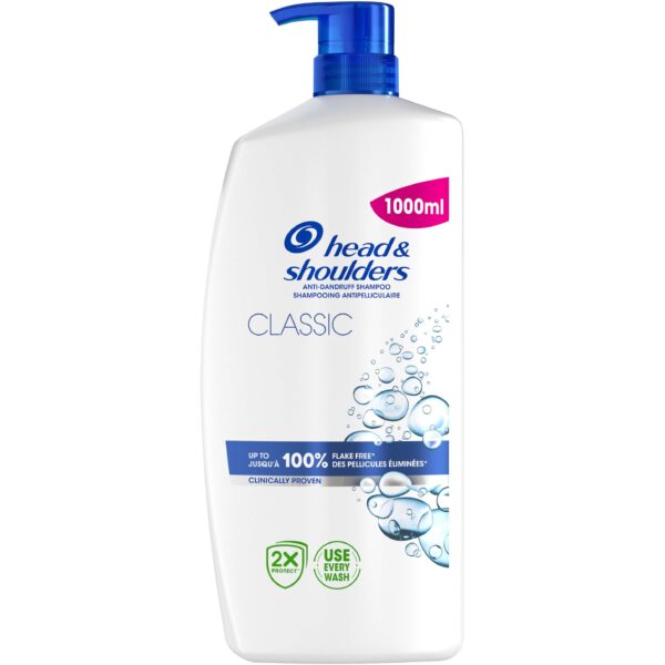 Head & Shoulders Classic Clean Anti Dandruff Shampoo Pump for Daily Us