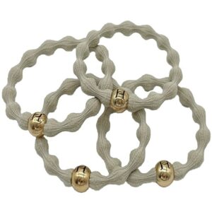 Hermine Hold Essential Collection Elastic Hair Tie 4-p Beige