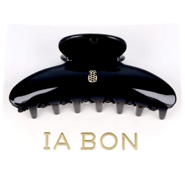 Ia Bon Large Hair Claw Glossy Black