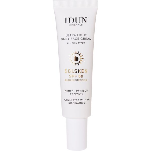 IDUN Minerals Ultra Light Daily Face Cream Solsken SPF 50 30 ml