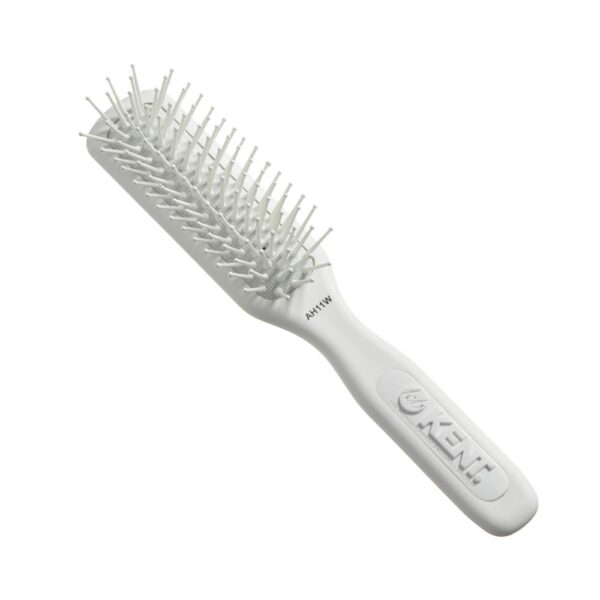 Kent Brushes AirHedz Pro Narrow Phine Pin De-Tangle Cushion Brush Whit