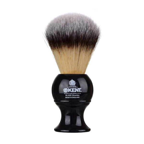 Kent Brushes Black Silvertex Synthetic Shaving Brush