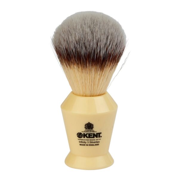 Kent Brushes Infinity Silvertex Synthetic Shaving Brush Ivory