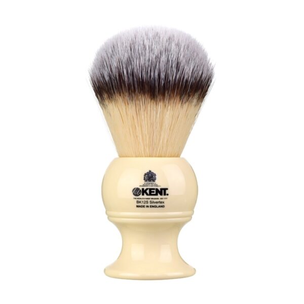 Kent Brushes Ivory Silvertex Synthetic Shaving Brush