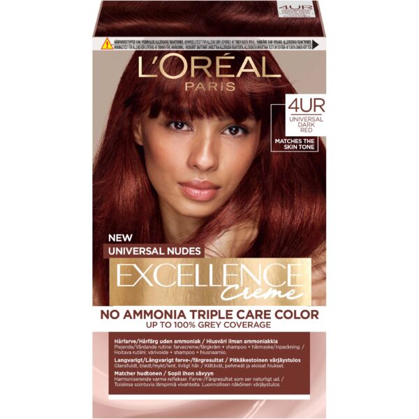 Loreal Paris Excellence Crème Universal Nudes Hair Color 4UR Universal