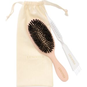 Lenoites Hair Brush Wild Boar with pouch and cleaner tool