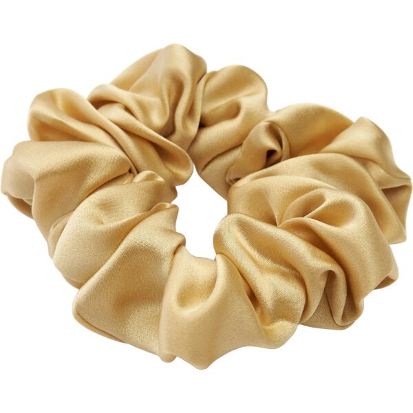 Lenoites Mulberry Silk Scrunchie Gold