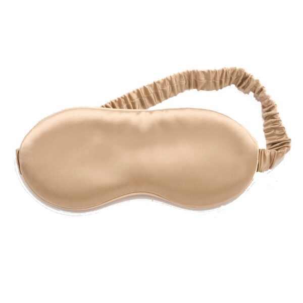 Lenoites Mulberry Sleep Mask with Pouch Beige