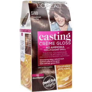 Loreal Paris Casting Crème Gloss Conditioning Color 518 Hazelnut Mocha