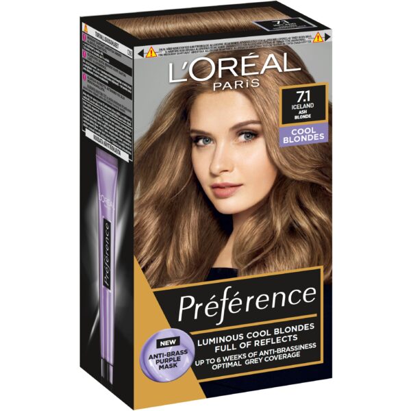 Loreal Paris Préférence Permanent Hair Color 7.1 Iceland