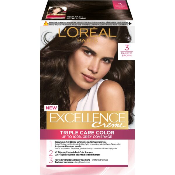 Loreal Paris Excellence Crème Excellence Creme 3 Dark Brown