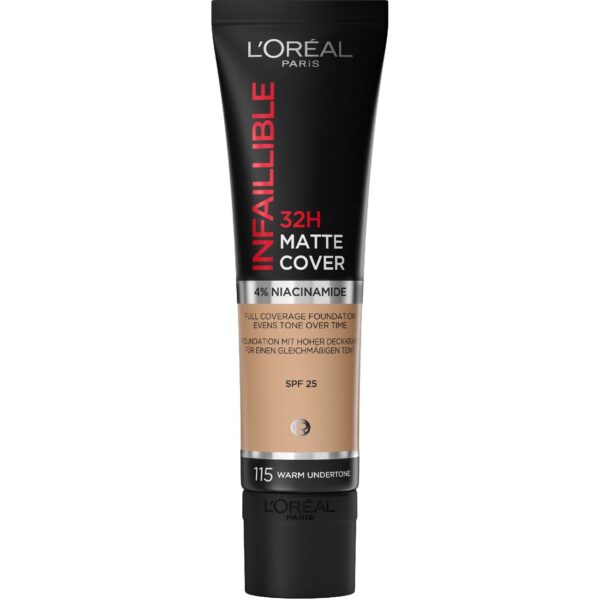 Loreal Paris Infaillible 32H Matte Cover Foundation 115 Warm Undertone