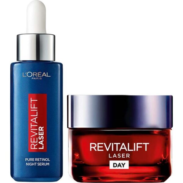 Loreal Paris Revitalift Day Cream + Pure Retinol Night Serum Duo Kit