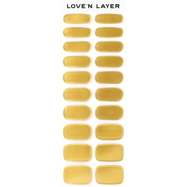 Love&apos;n Layer Love Note Metallic Shiny Gold