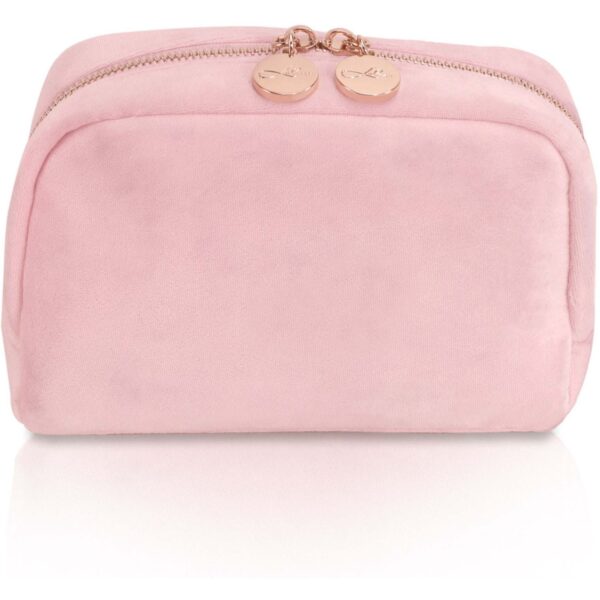 LULU&apos;S ACCESSORIES Cosmetic Bag Velvet Pink