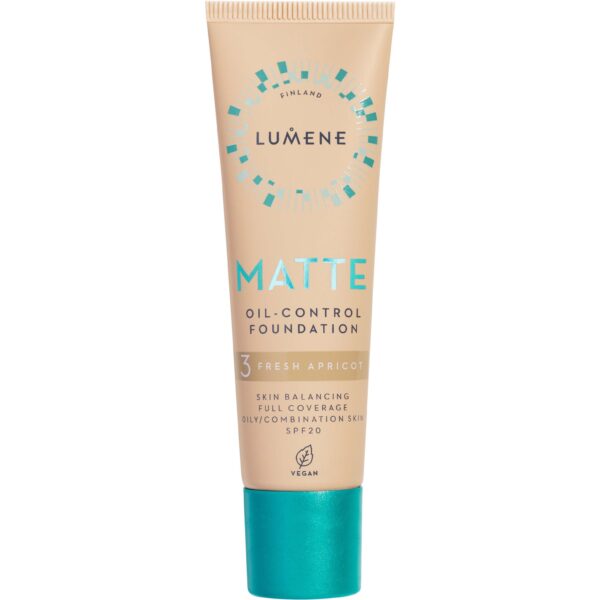 Lumene Matte Oil-Control Foundation SPF20 3 Fresh Apricot