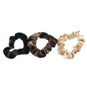 By Lyko 3 Pack Thinner Sammets Scrunchies Brown