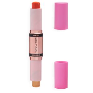 Makeup Revolution Blush & Highlight Stick Coral Dew