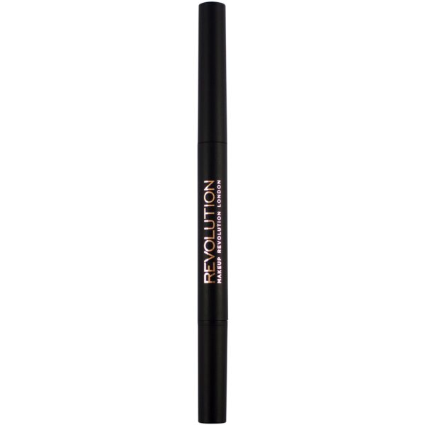 Makeup Revolution Duo Brow Pencil  Dark Brown