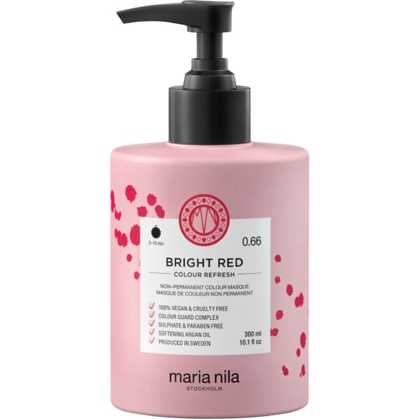 maria nila Colour Refresh Non-Permanent Colour Masque 0.66 Bright Red