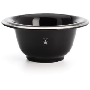 Mühle Porcelain Shaving Bowl Platinum Rim Black