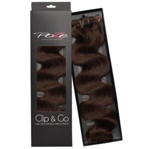 Poze Hairextensions Poze Clip&Go Standar d Wavy 55 cm 7 deler 4B Choco