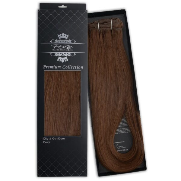 Poze Hairextensions Poze Clip&Go Løshår Ekte Premium 4B Chocolate Brow