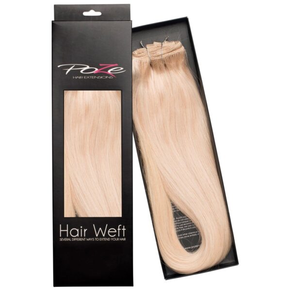 Poze Hairextensions Poze Hårremse Ekte 12A 12A Pure Blonde 60cm