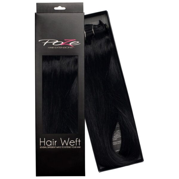 Poze Hairextensions Poze Hårremse Ekte 1N Midnight Black 50cm