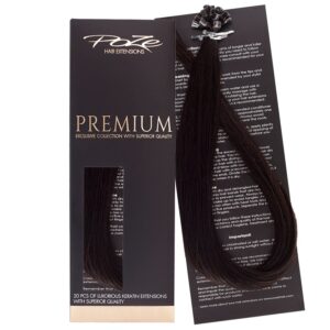 Poze Hairextensions Poze Keratin Premium Extensions 1B Midnight Brown