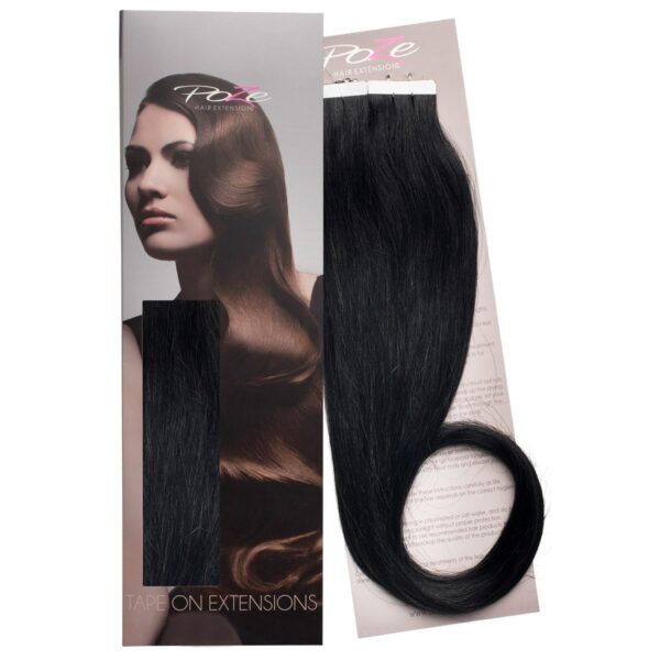 Poze Hairextensions Poze Tape On Extensions 1N MidnightBlack 4 cm/bit