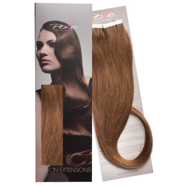 Poze Hairextensions Poze Tape On Extensi ons 7BN Mocca Brown 4 cm/bit