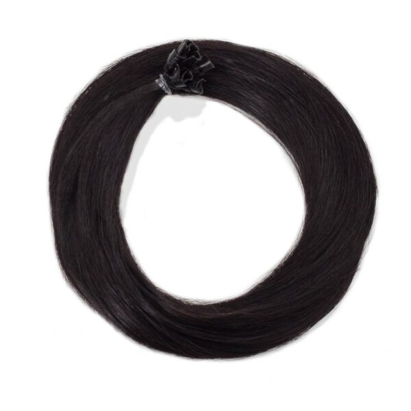 Rapunzel of Sweden Nail Hair Premium Straight 50 cm 1.2 Black Brown