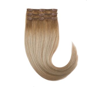 Rapunzel of Sweden Clip-on set 3 pieces 30 cm Champagne Blonde Balayag