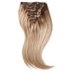 Rapunzel of Sweden Clip-on set 7 pieces 40 cm Brown Ash Blonde Balayag