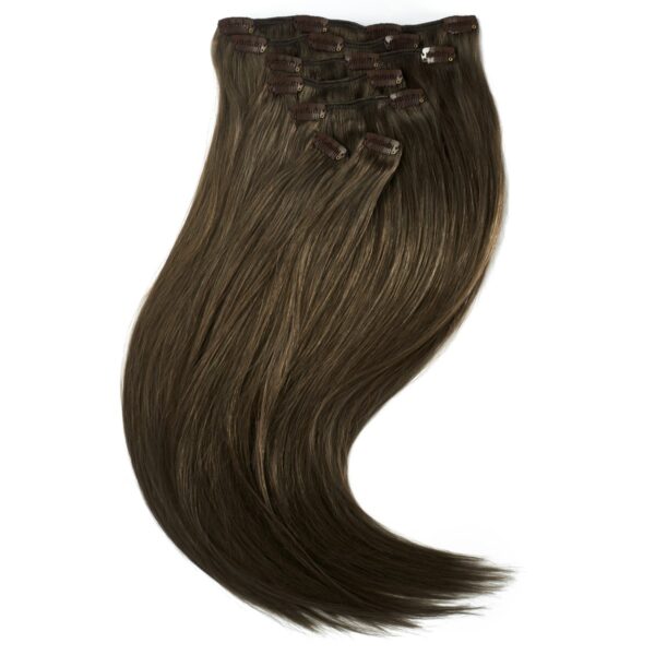 Rapunzel of Sweden Clip-on set 7 pieces 50 cm 2.6 Dark Ash Brown