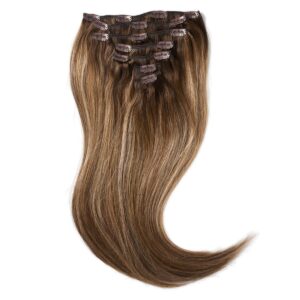 Rapunzel of Sweden Clip-on set 7 pieces 50 cm Hazelnut Caramel Balayag