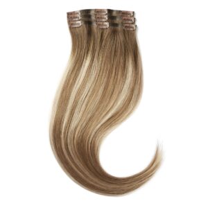 Rapunzel of Sweden Clip-on set Sleek Clip-on set 3 pieces 50 cm Brown